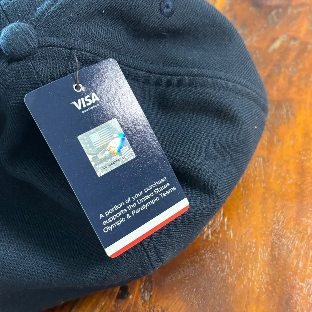 Nike Team USA Olympic Hat Navy Blue USA Embroidered Flat Brim Adjustable NWT